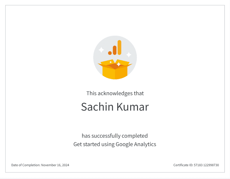Google Analytics Certification