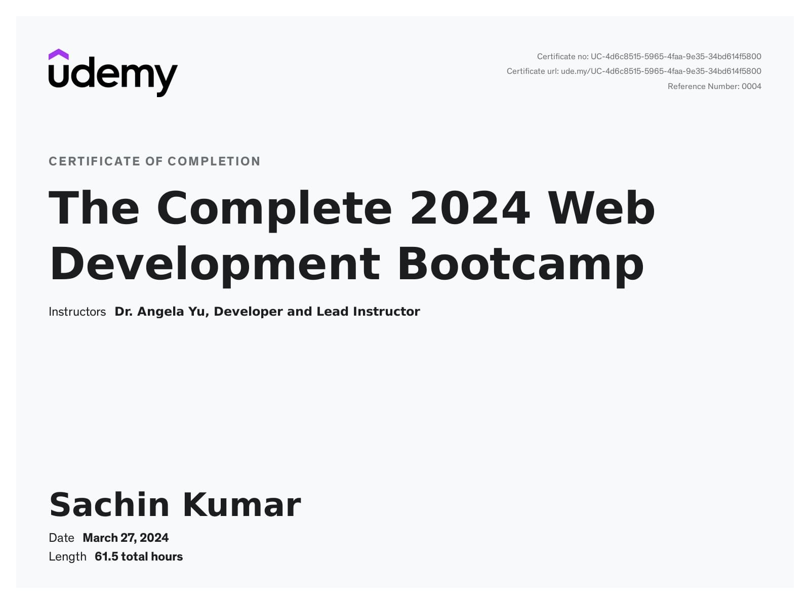 The Complete 2024 Web Development Bootcamp