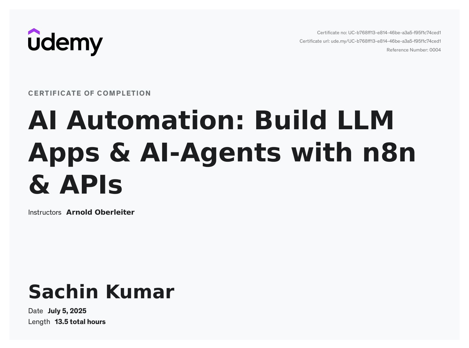 AI Automation: Build LLM Apps & AI-Agents with n8n & APIs